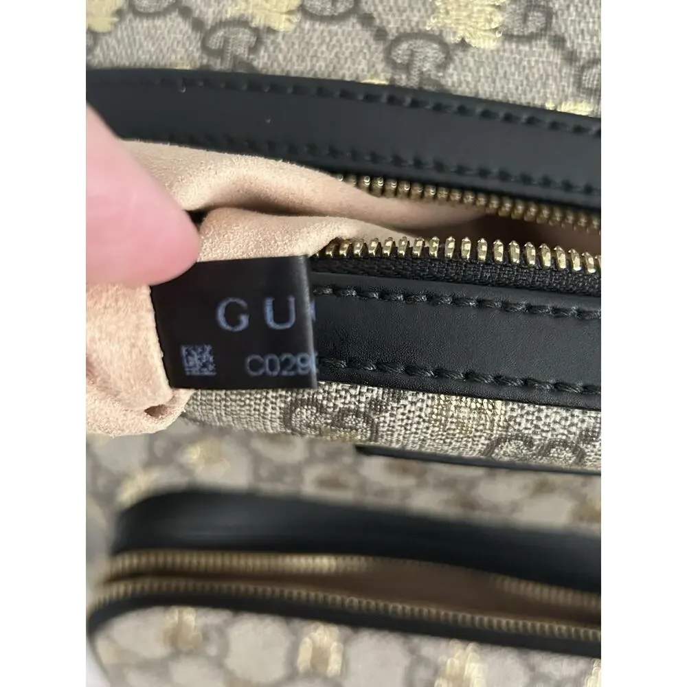 AUTHENTIC GUCCI GG SUPREME MONOGRAM BEES PRINT SMALL BACKPACK 427042